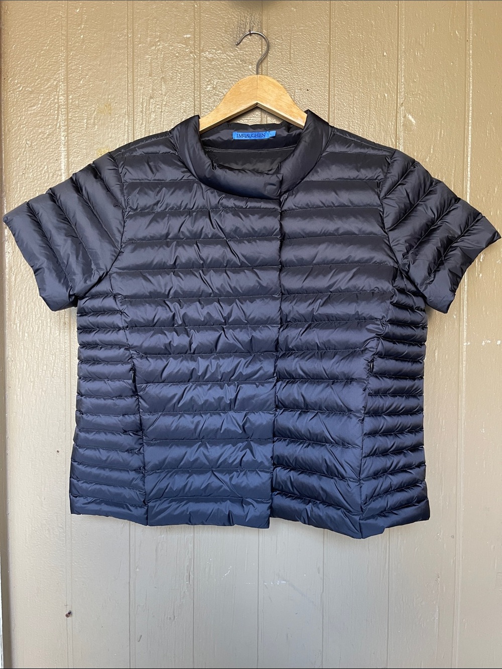 J.M. McLaughlin Short-Sleeve duck down feathers Quilted Puffer Jacket Size L